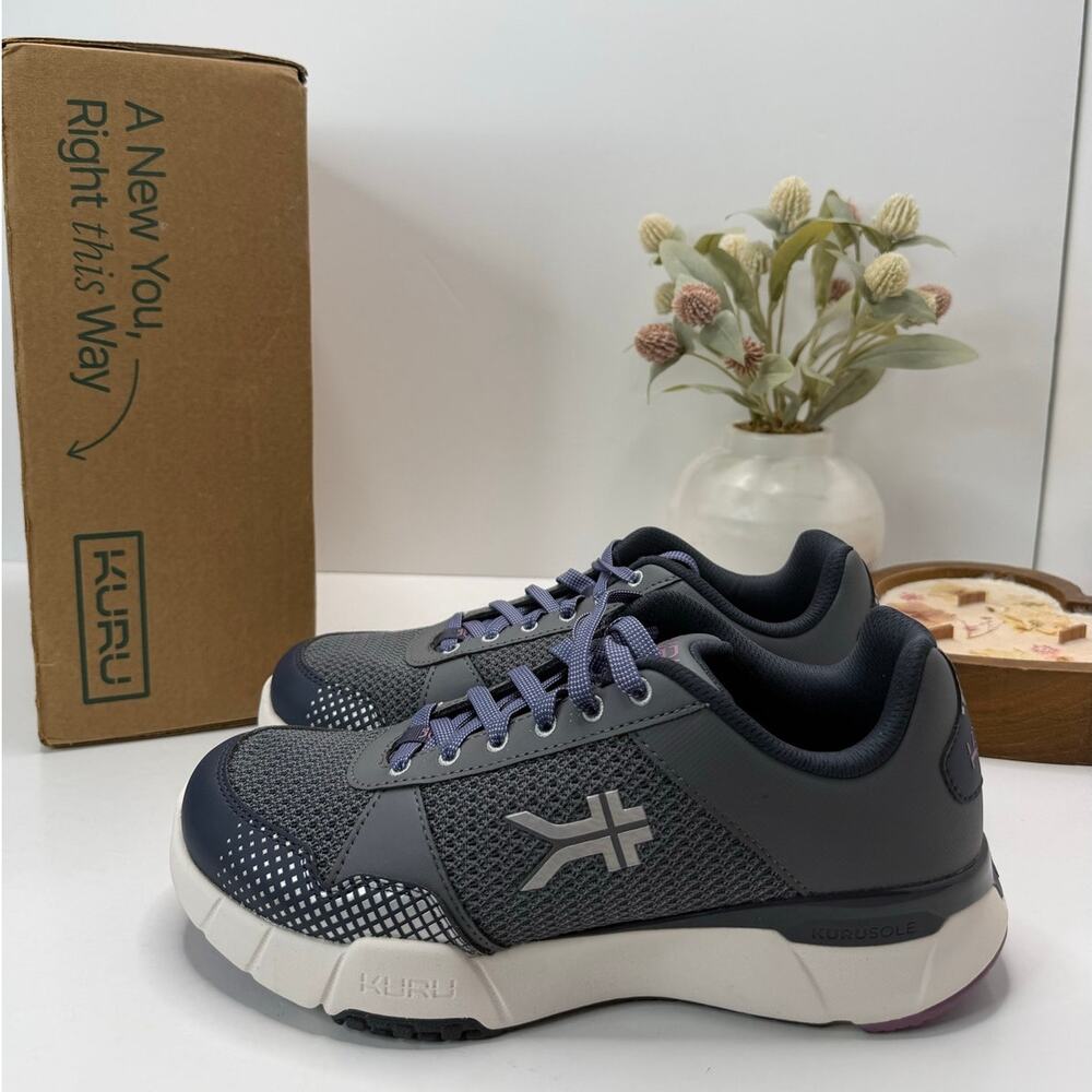 Kuru Quantum 2.0 Walking Comfort Sneaker Pewter/Night Sky Women 9.5 Wide TriedOn